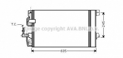 AVA QUALITY COOLING ola5390d -  Конденсатор, кондиционер